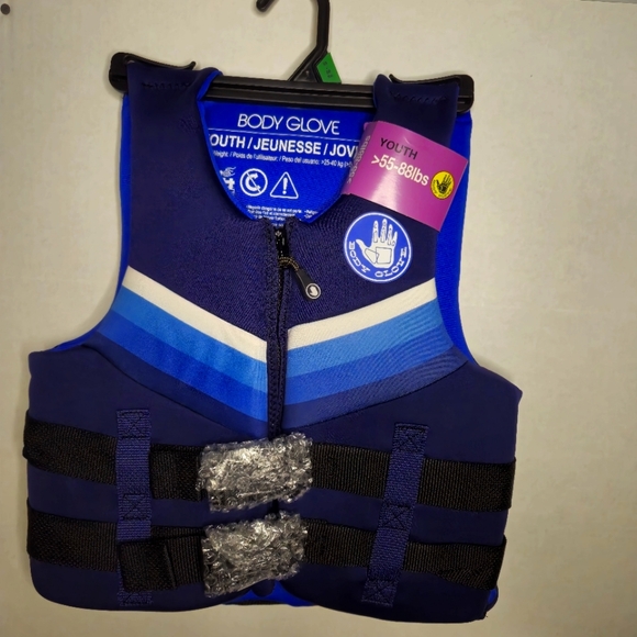 BODY GLOVE YOUTH SIZE LIFE VEST/JACKET BLUE 55-88 LBS. - Picture 1 of 6